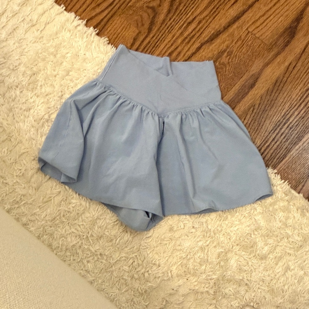 Women's Blue High-Waisted Shorts